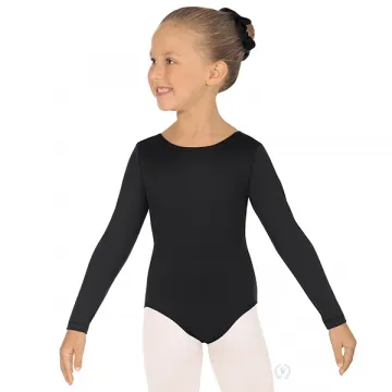 Eurotard Girls Microfiber Long Sleeve Leotard