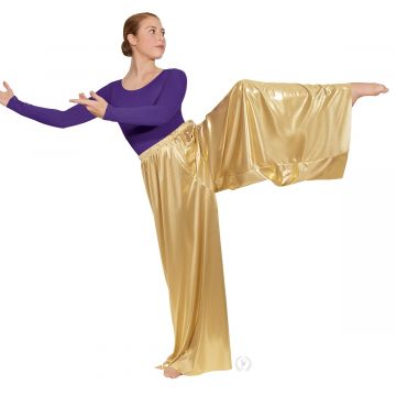 Girls Wide Leg Metallic Palazzo Pants