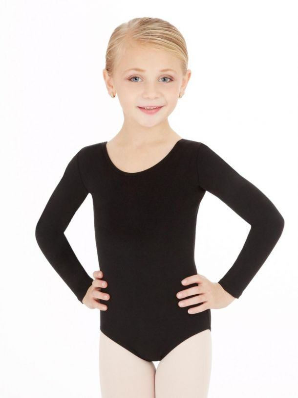 Itzel Youth Cap Sleeve Leotard (Noir) main image 1